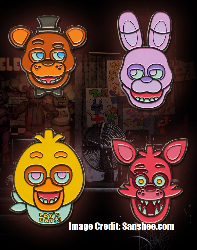 Sanshee_Fnaf_Face_Pins_Set